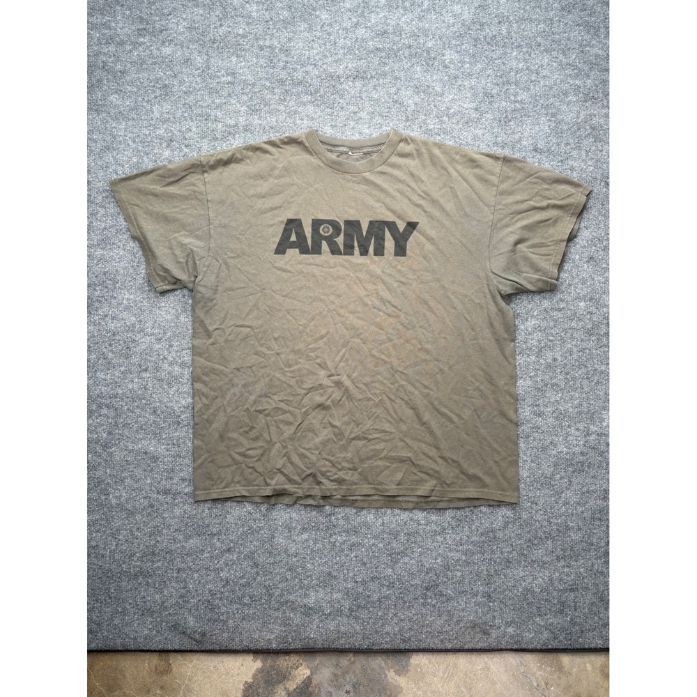 US Army Graphic TShirt Mens XL Olive Green Military PT Training Tee Short Sleeve